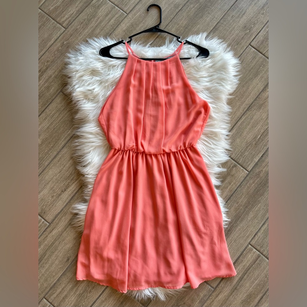 Women’s Size Medium Coral Midi Length Dress from Francesca’s